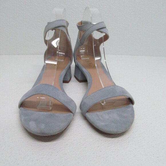 Ralph Lauren Betha Leather Sandals Block Heel Ankle Strap 11 B - Picture 3 of 9